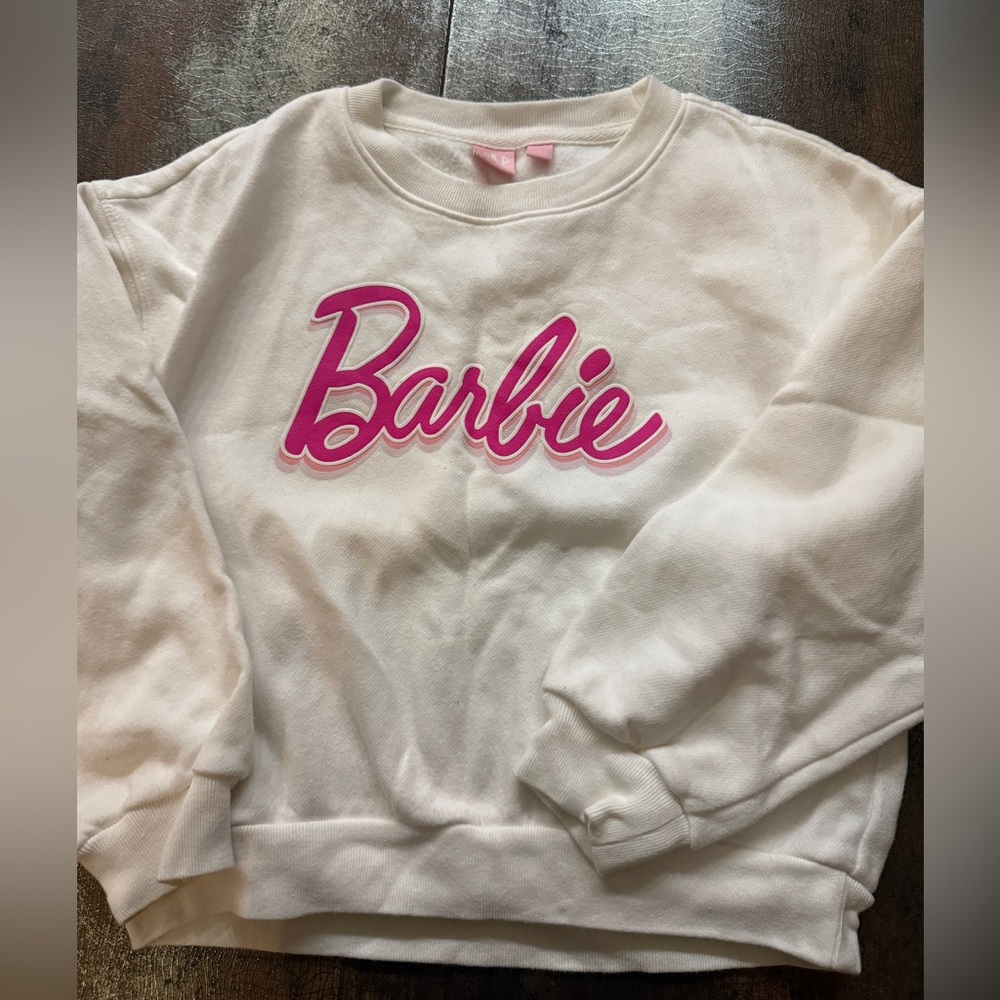 GAP BARBIE Cream Sweatshirt with Pink Accents